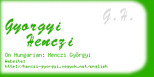 gyorgyi henczi business card